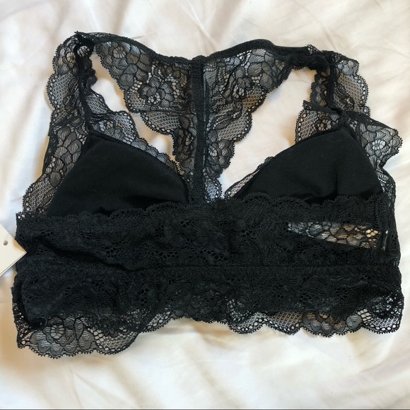 NWT gilligan o malley bralette black lace racerback - Picture 4 of 5